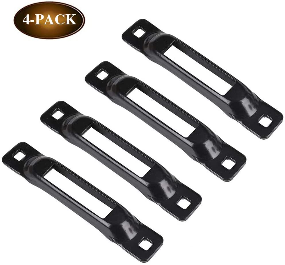 Coolock 8 Pack E-Track Single Slot Tie Downs - E Track Accessories for Trailer Tie Down Anchor Point - Heavy Duty Powder Coated Steel - Ideal for